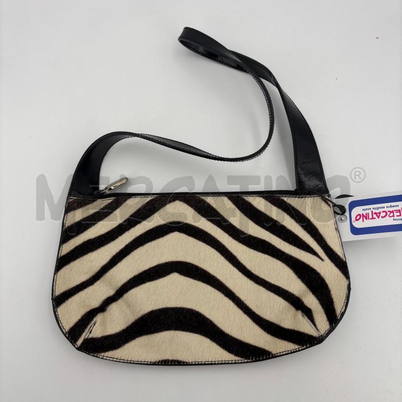 BORSA D FURLA PELLE NERE E ZEBRATA | Mercatino dell'Usato Roma torrevecchia 1