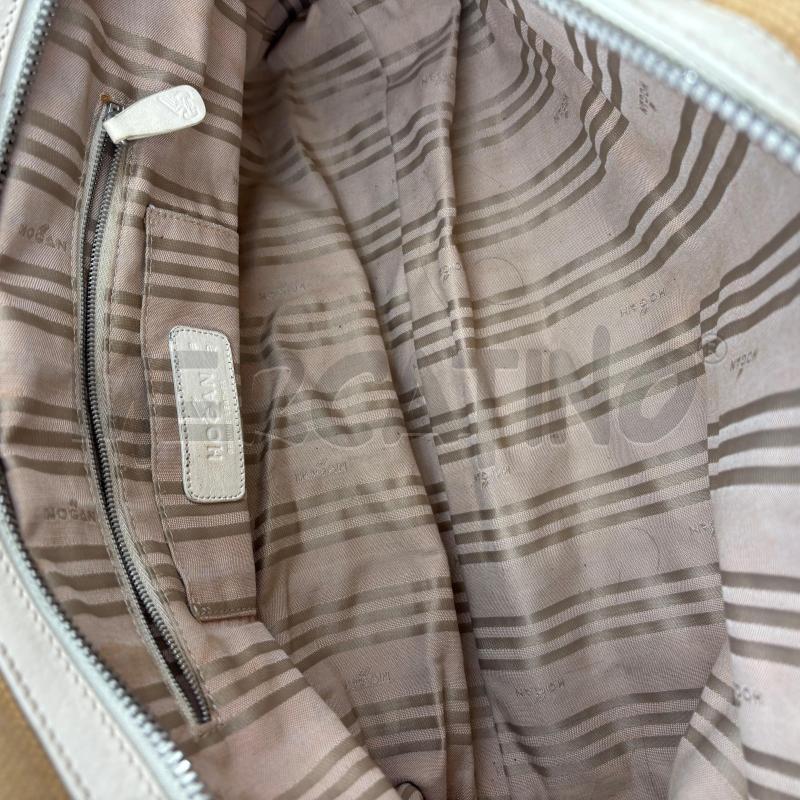 BORSA D HOGAN BEIGE PROFILI ARANCIONI TESSUTO | Mercatino dell'Usato Roma torrevecchia 4