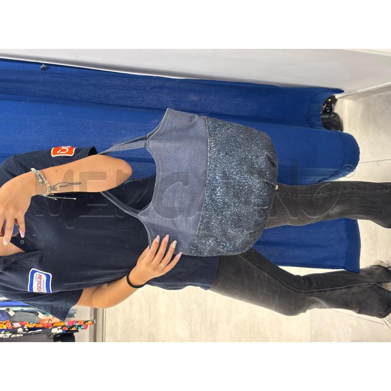 BORSA D L'AURA BLU BRILLANTINI  | Mercatino dell'Usato Roma torrevecchia 4