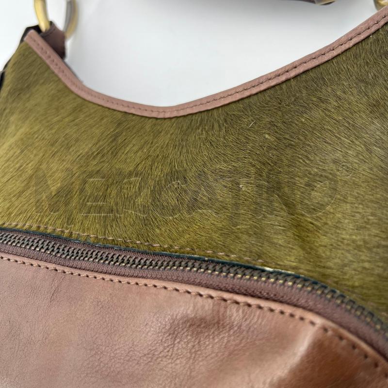 BORSA D MADI MARRONE PELLE CAVALLINO VERDE | Mercatino dell'Usato Roma torrevecchia 3