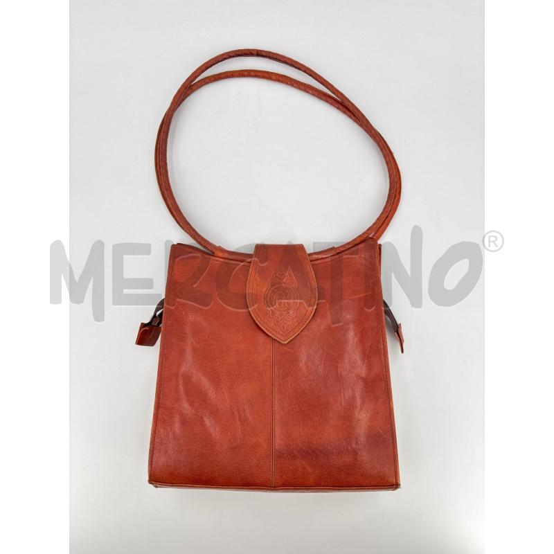 BORSA D MARRONE PELLE MARRONE CHIUSURA CAMMELLO VINTAGE | Mercatino dell'Usato Roma torrevecchia 1