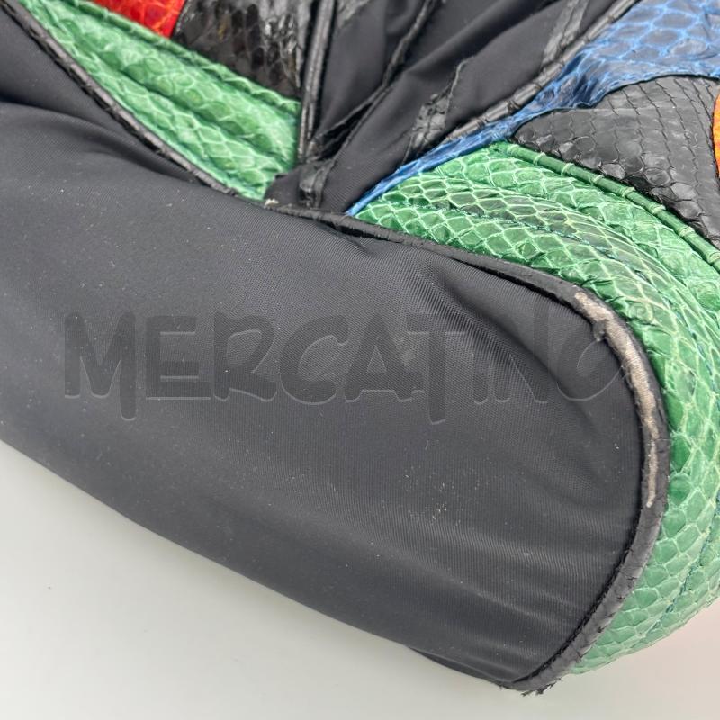 BORSA D TOSCA BLU NERA DETTAGLI GIALLI ROSSI VERDI | Mercatino dell'Usato Roma torrevecchia 3