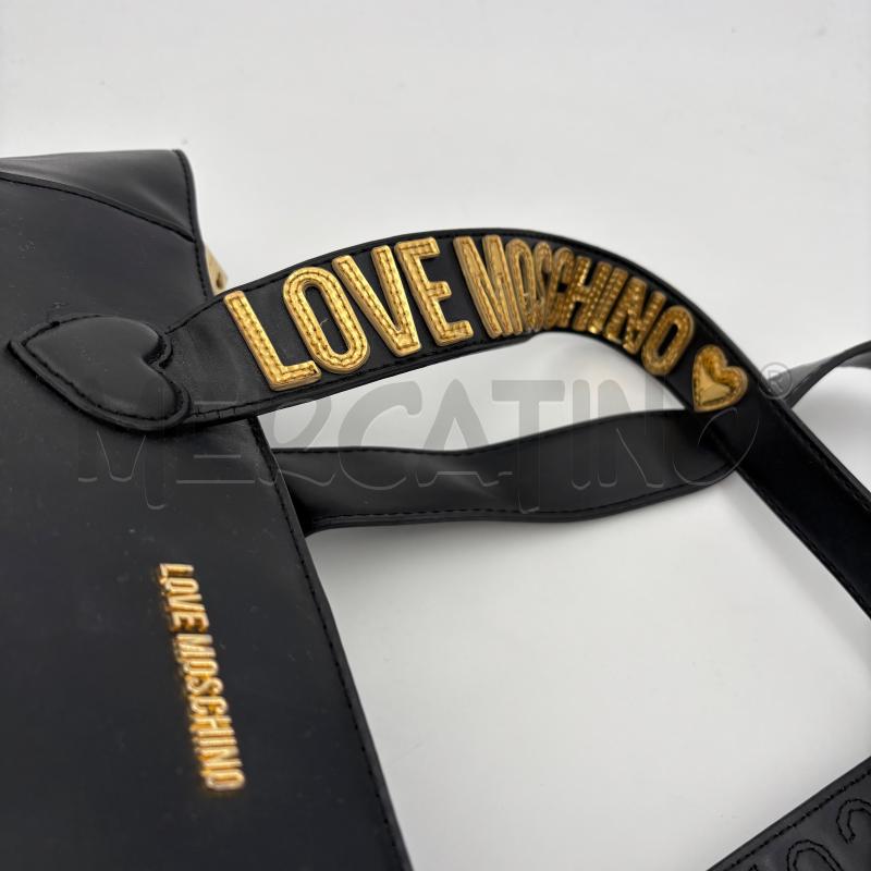BORSA LOVE MOSCHINO NERA CUORE DORATO | Mercatino dell'Usato Roma torrevecchia 4