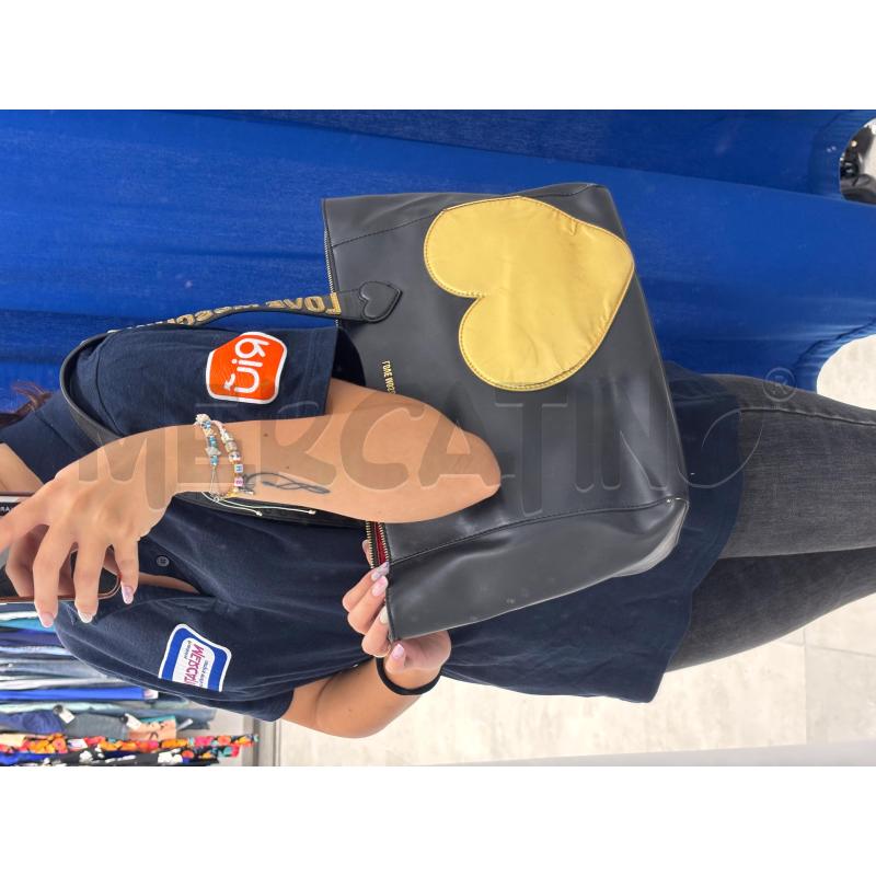 BORSA LOVE MOSCHINO NERA CUORE DORATO | Mercatino dell'Usato Roma torrevecchia 5