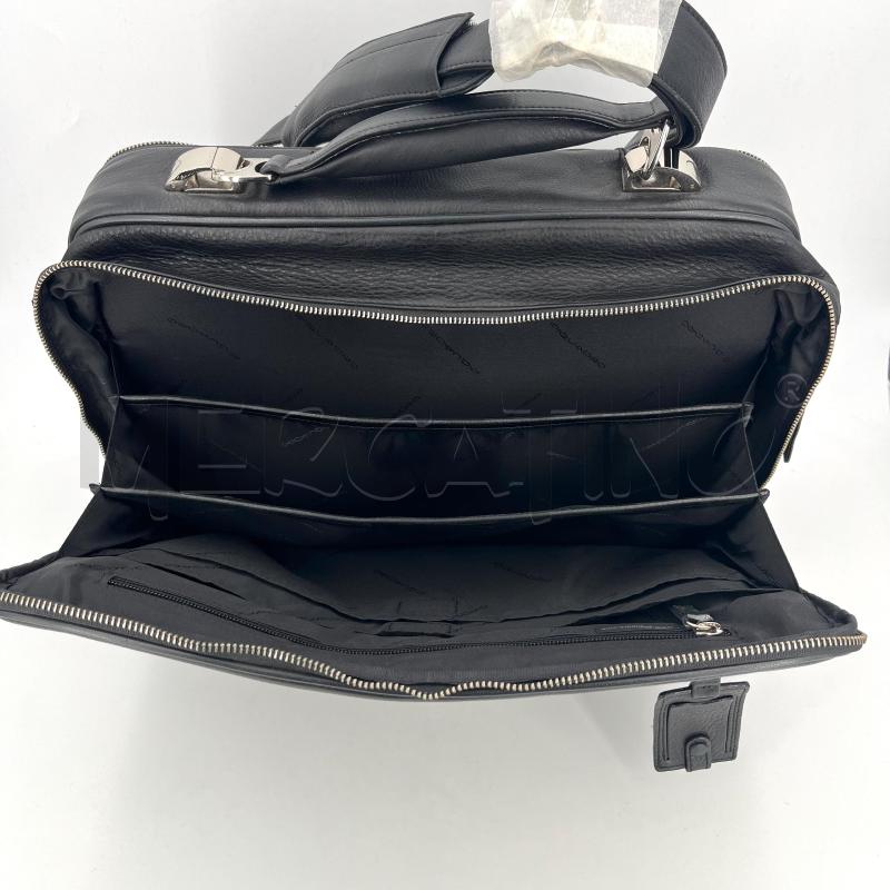 BORSA PIQUADRO PELLE NERA ZIP | Mercatino dell'Usato Roma torrevecchia 4