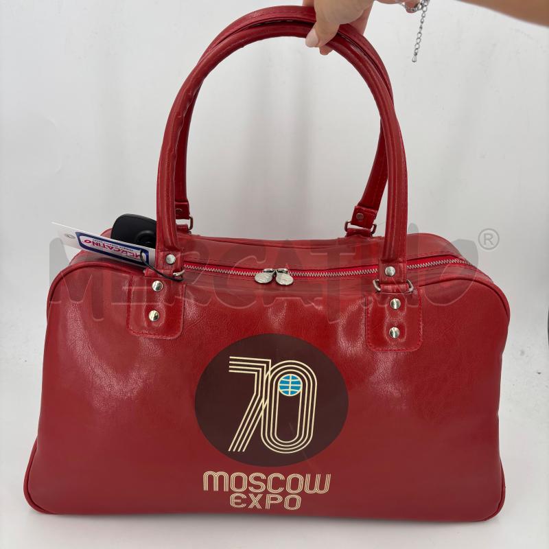 BORSONE MOSCOW EXPO 70 PELLE ROSSO | Mercatino dell'Usato Roma torrevecchia 1