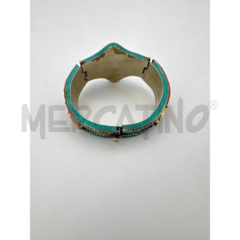 BRACCIALE ETNICO BLU ROSSO ARGENT  | Mercatino dell'Usato Roma torrevecchia 2