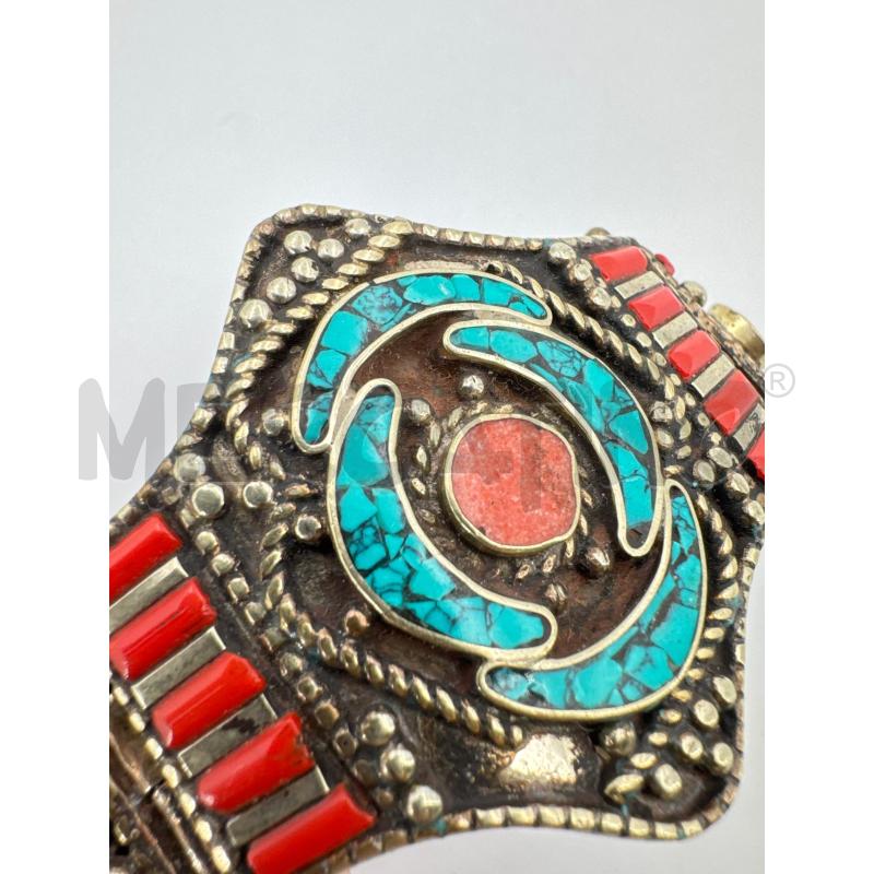 BRACCIALE ETNICO BLU ROSSO ARGENT  | Mercatino dell'Usato Roma torrevecchia 3
