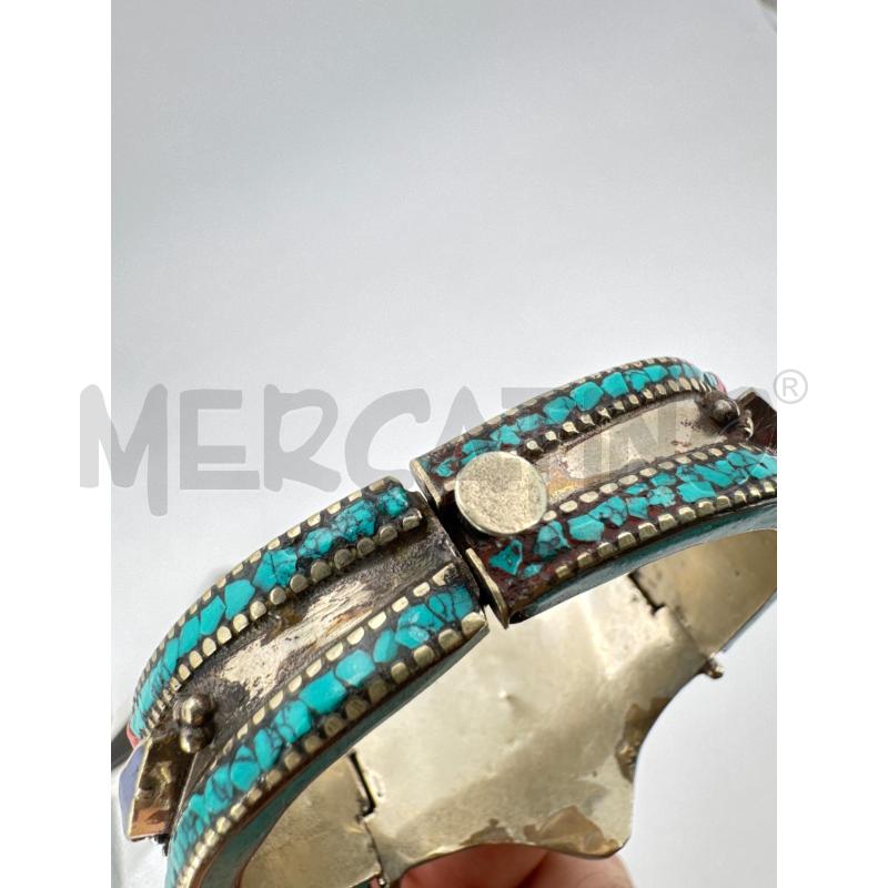 BRACCIALE ETNICO BLU ROSSO ARGENT  | Mercatino dell'Usato Roma torrevecchia 4