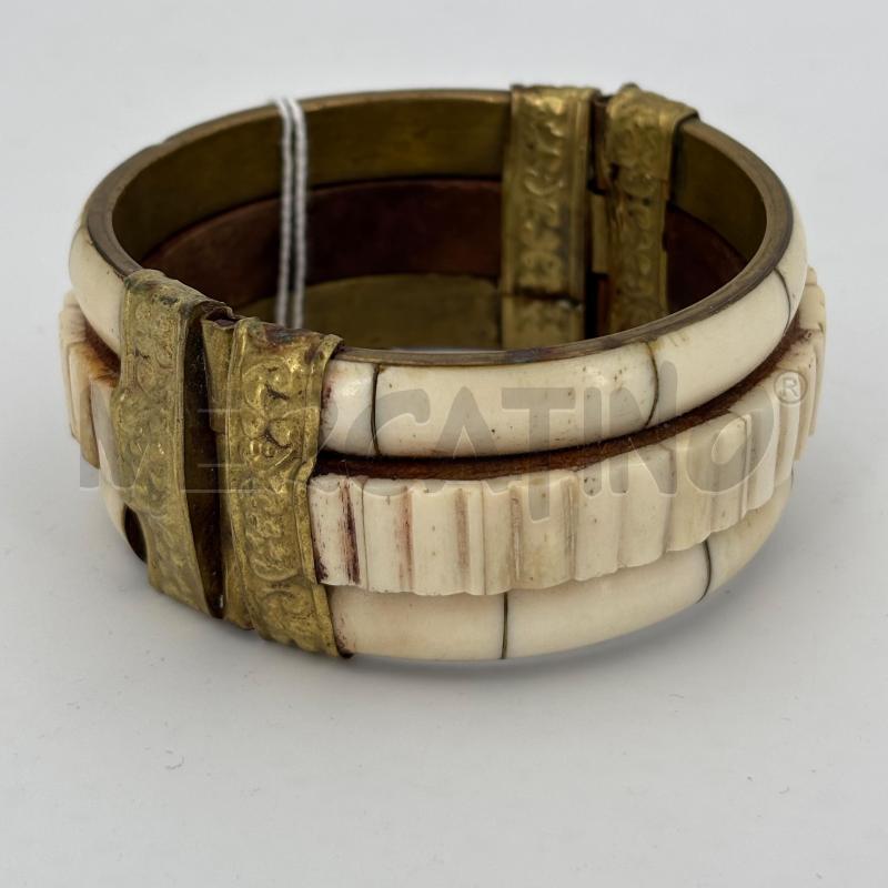 BRACCIALE ETNICO OTTONE BIANCO  | Mercatino dell'Usato Roma torrevecchia 1