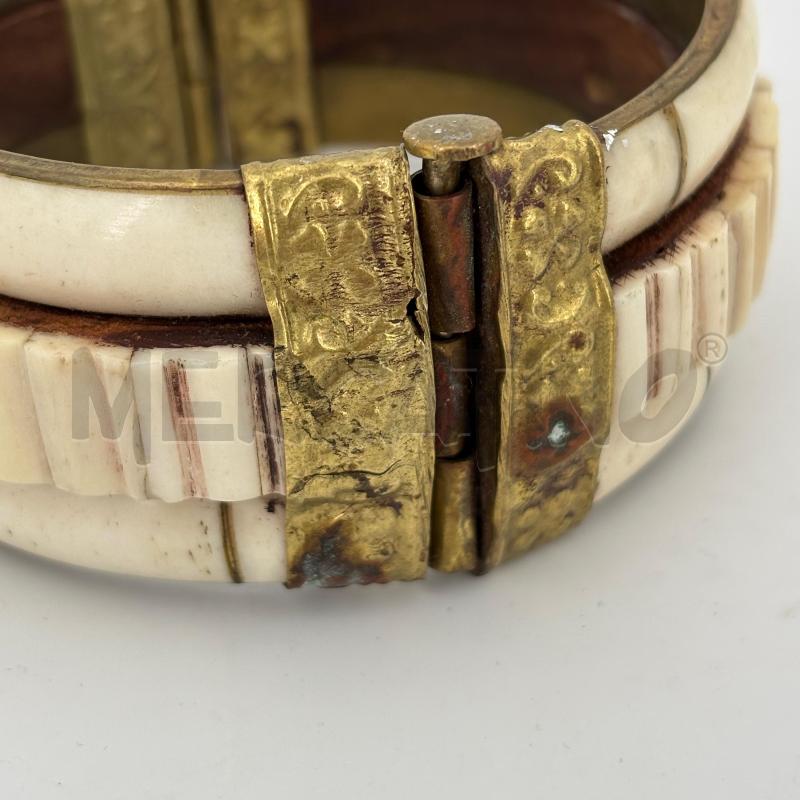 BRACCIALE ETNICO OTTONE BIANCO  | Mercatino dell'Usato Roma torrevecchia 2