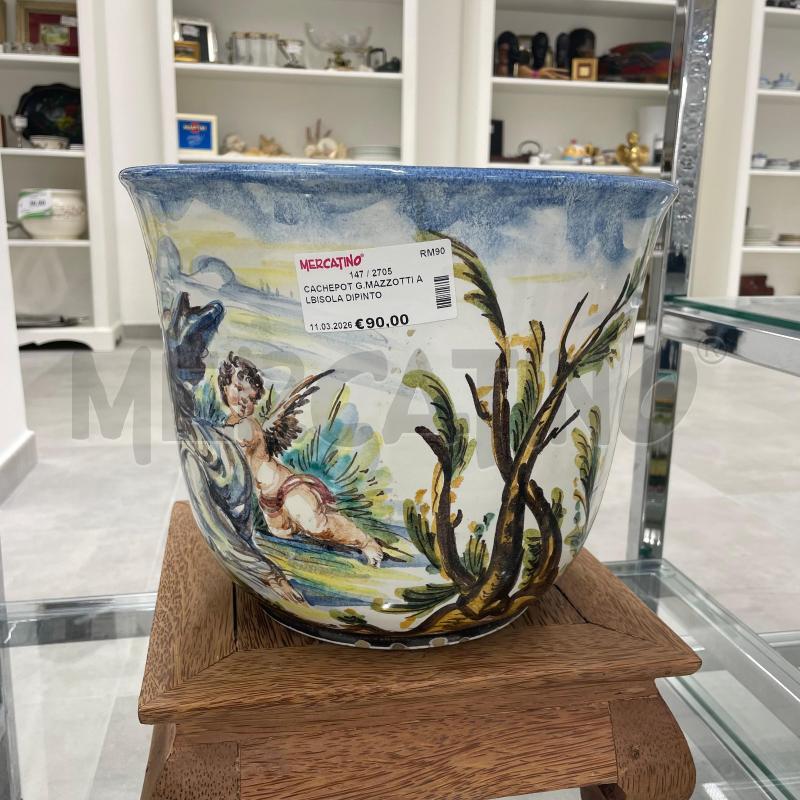CACHEPOT G.MAZZOTTI ALBISOLA DIPINTO A MANO | Mercatino dell'Usato Roma torrevecchia 1