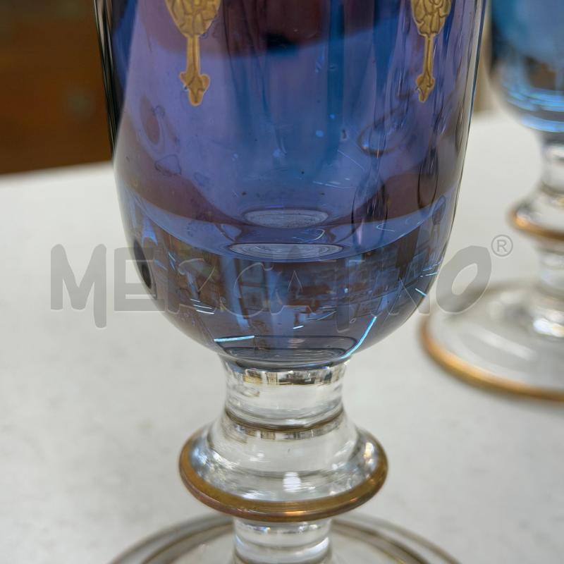 CALICI PZ.8 VET VIOLA DECORO DIPINTO ORO | Mercatino dell'Usato Roma torrevecchia 4