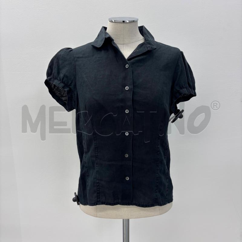 CAMICIA ASPESI LINO NERA MANICA CORTA | Mercatino dell'Usato Roma torrevecchia 1