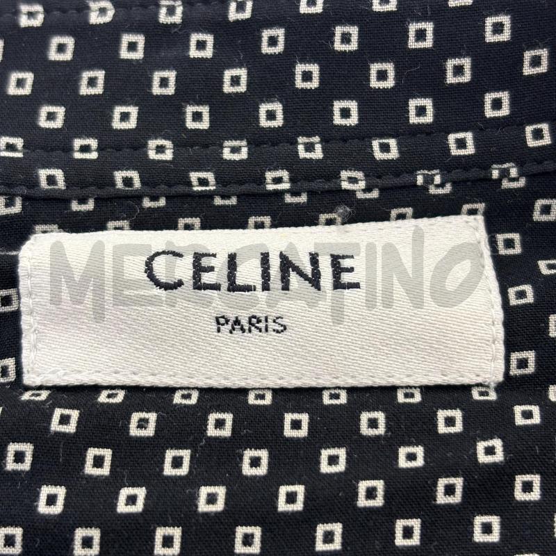 CAMICIA CELINE NERA QUADRETTI BIANCHI | Mercatino dell'Usato Roma torrevecchia 5