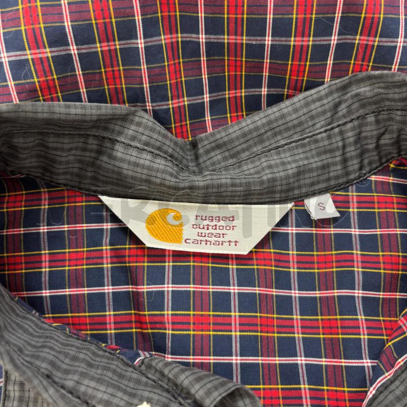 CAMICIA D CARHARTT CHECK BLU ROSSO LUNGA | Mercatino dell'Usato Roma torrevecchia 4