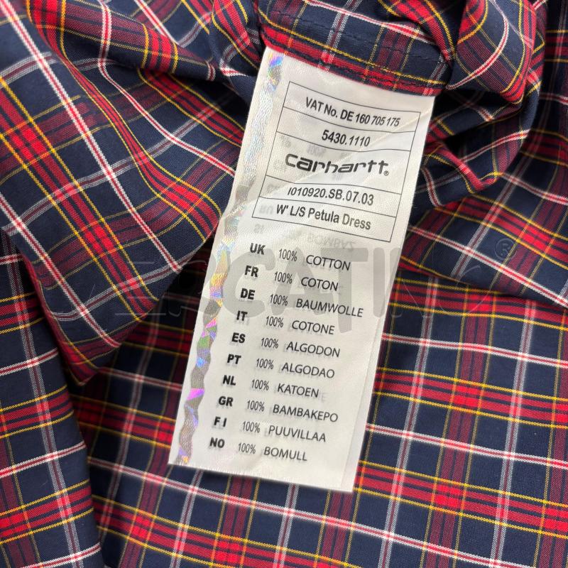 CAMICIA D CARHARTT CHECK BLU ROSSO LUNGA | Mercatino dell'Usato Roma torrevecchia 5