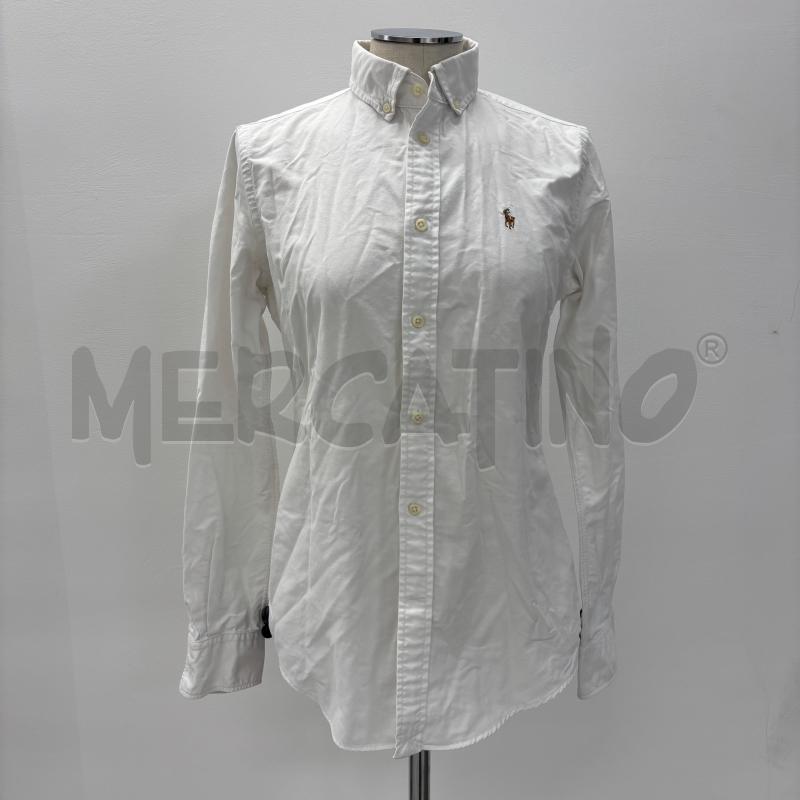 CAMICIA D RALPH LAUREN BIANCA CAVALLINO MARRONE | Mercatino dell'Usato Roma torrevecchia 1