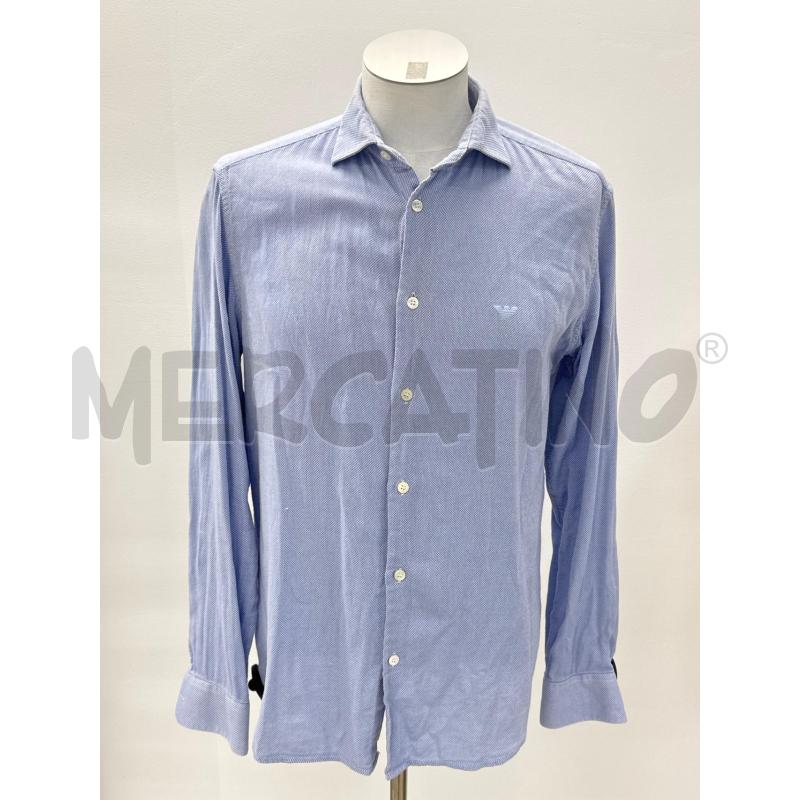 CAMICIA EMPORIO ARMANI CELESTE BIANCA | Mercatino dell'Usato Roma torrevecchia 1
