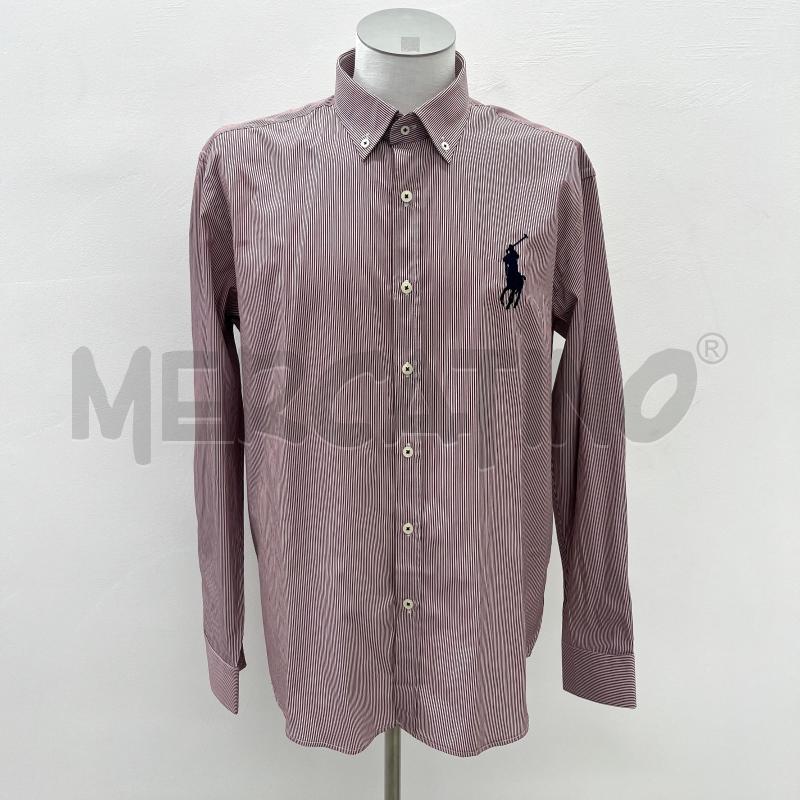 CAMICIA POLO RALPH LAUREN ROSSA RIGHE BIANCHE | Mercatino dell'Usato Roma torrevecchia 1