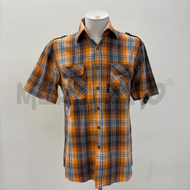 CAMICIA U DOLCE&GABBANA CHECK ARANCIO CELESTE | Mercatino dell'Usato Roma torrevecchia 1