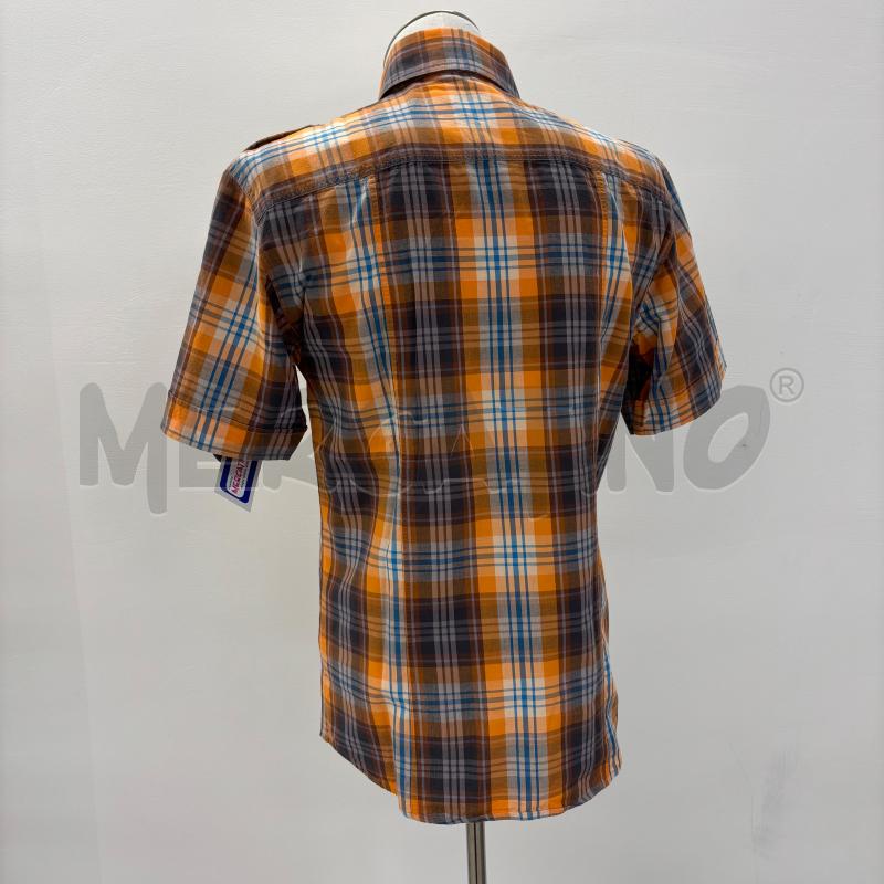 CAMICIA U DOLCE&GABBANA CHECK ARANCIO CELESTE | Mercatino dell'Usato Roma torrevecchia 3
