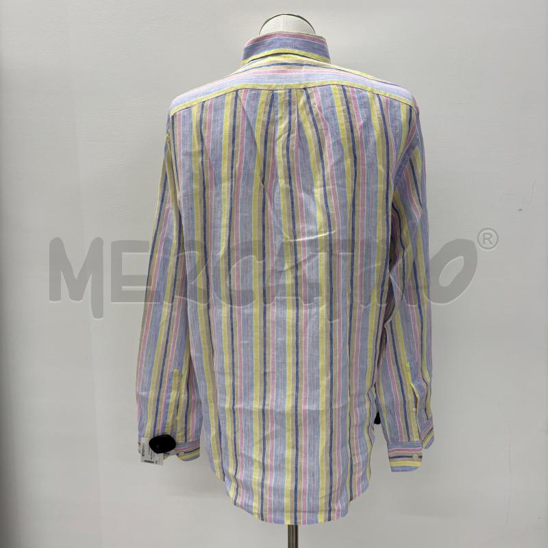 CAMICIA U HARMONT&BLAINE RIGHE BLU GIALLE ROSA LINO | Mercatino dell'Usato Roma torrevecchia 3