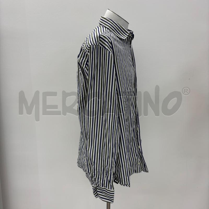 CAMICIA U PAUL & SHARK BIANCA RIGHE BLU VERDI | Mercatino dell'Usato Roma torrevecchia 2