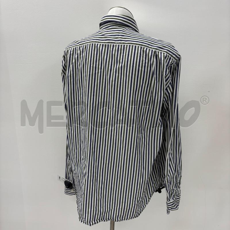 CAMICIA U PAUL & SHARK BIANCA RIGHE BLU VERDI | Mercatino dell'Usato Roma torrevecchia 3
