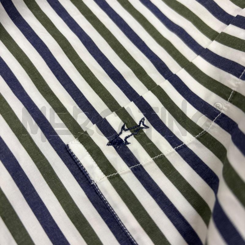 CAMICIA U PAUL & SHARK BIANCA RIGHE BLU VERDI | Mercatino dell'Usato Roma torrevecchia 4