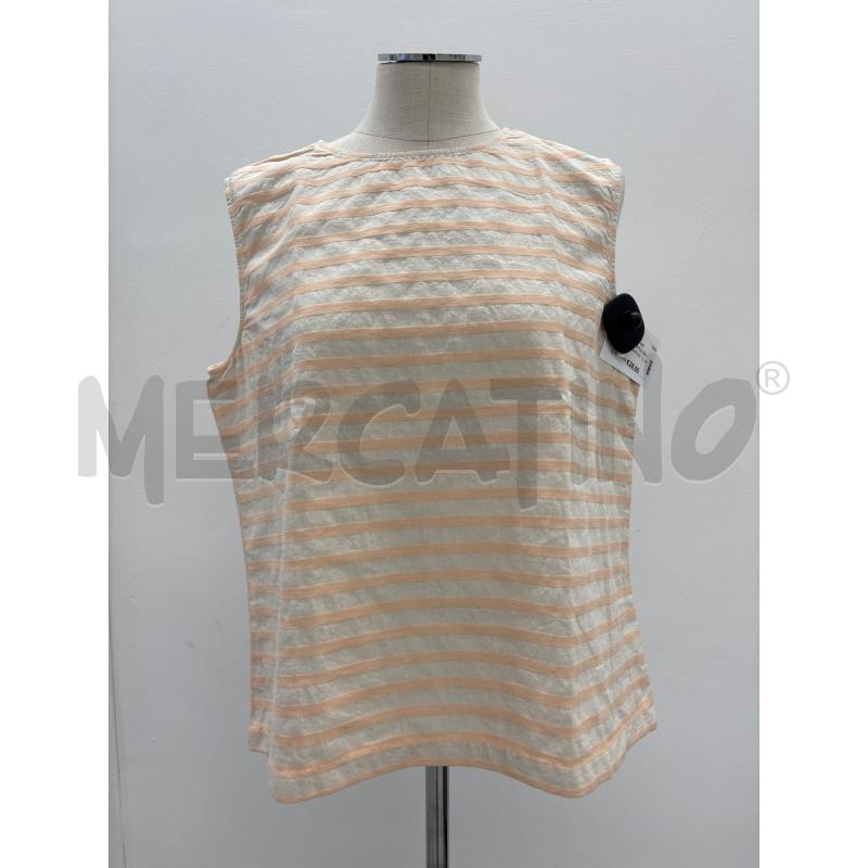 CANOTTA D ASPESI BEIGE RIGHE ARANCIONI MISTO LINO | Mercatino dell'Usato Roma torrevecchia 1