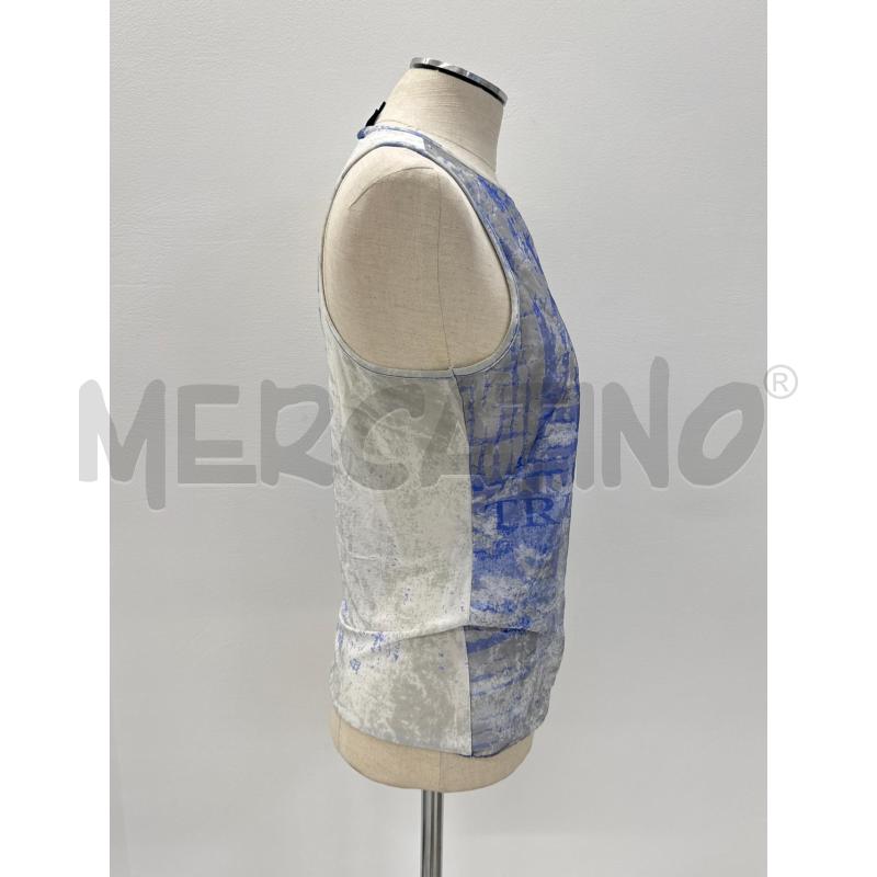 CANOTTA D TRUSSARDI JEANS BLU SCRITTE | Mercatino dell'Usato Roma torrevecchia 2