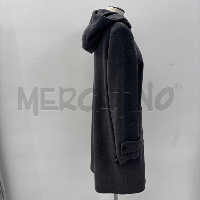 CAPPOTTO D PESERICO GRIGIO LANA MISTO SETA CAPPUCCIO | Mercatino dell'Usato Roma torrevecchia 2