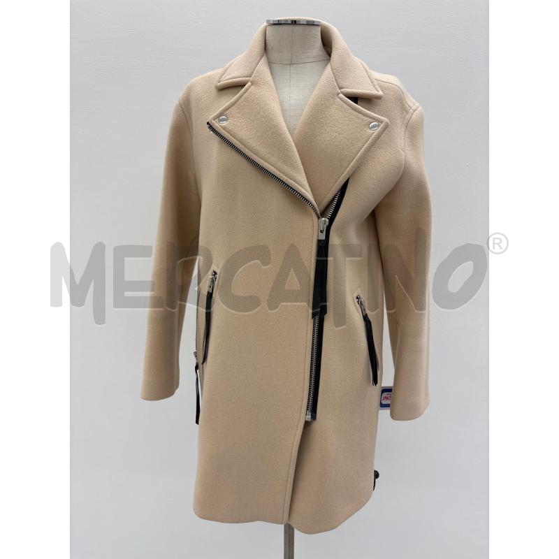 CAPPOTTO SANDRO BEIGE ZIP NERE | Mercatino dell'Usato Roma torrevecchia 1