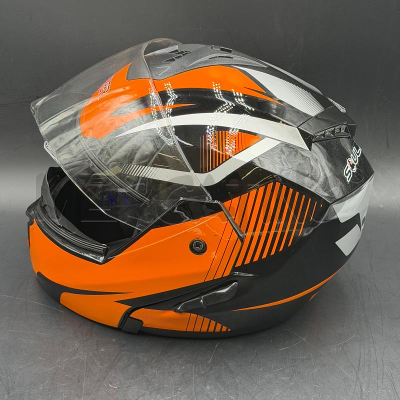 CASCO INTEGRALE SOUL RACE NERO ARANCIO | Mercatino dell'Usato Roma torrevecchia 5