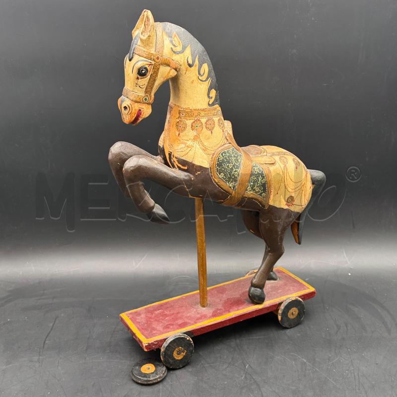 CAVALLO LEGNO ORIENTALE EPOCA | Mercatino dell'Usato Roma torrevecchia 1