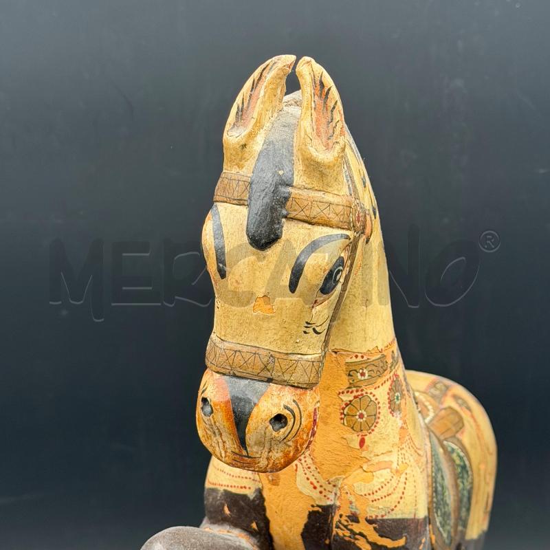 CAVALLO LEGNO ORIENTALE EPOCA | Mercatino dell'Usato Roma torrevecchia 2