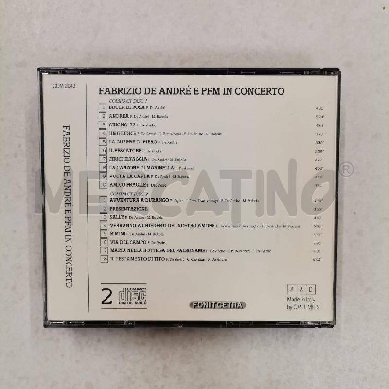 CD IN CONCERTO FABRIZIO DE ANDRE | Mercatino dell'Usato Roma torrevecchia 2