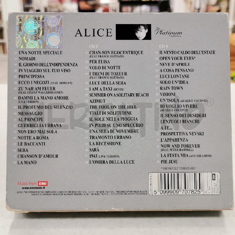 CD MUSICALE ALICE THE PLATINUM COLLECTION | Mercatino dell'Usato Roma torrevecchia 2