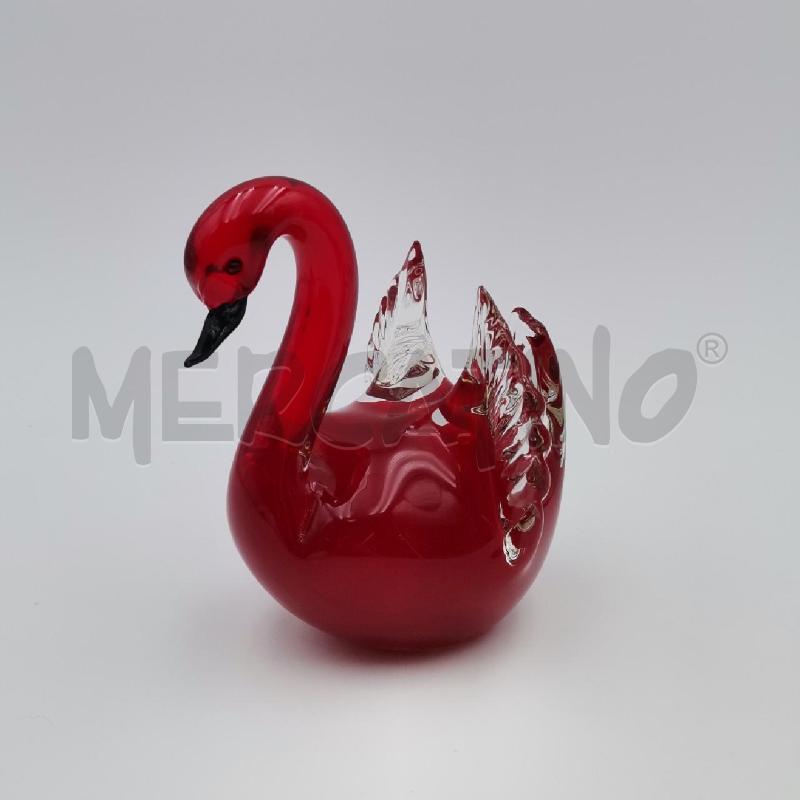 CIGNO VETRO ROSSO LA MURRINA | Mercatino dell'Usato Roma torrevecchia 1