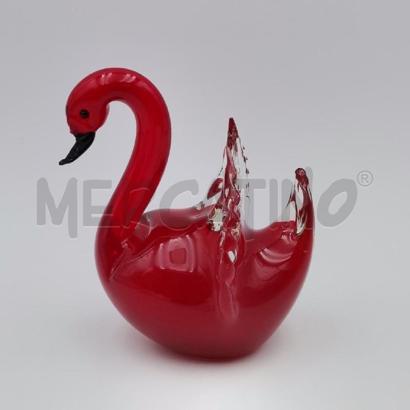 CIGNO VETRO ROSSO LA MURRINA | Mercatino dell'Usato Roma torrevecchia 2