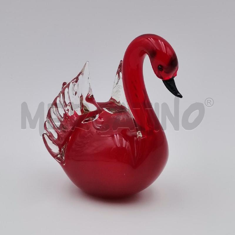 CIGNO VETRO ROSSO LA MURRINA | Mercatino dell'Usato Roma torrevecchia 3