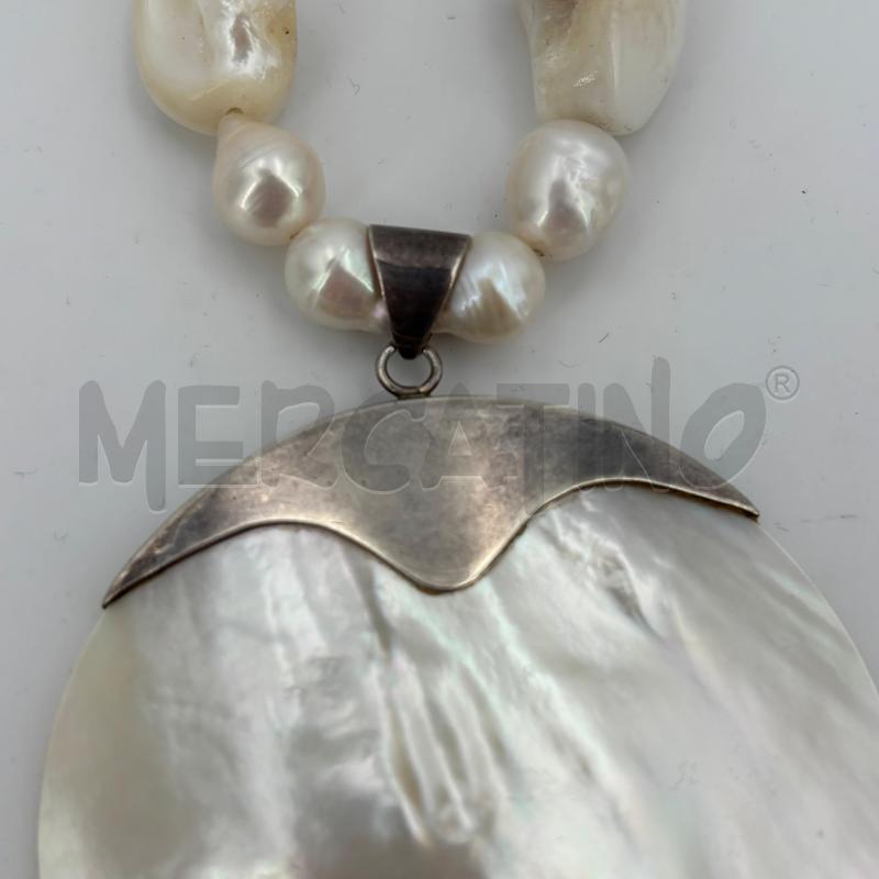 COLLANA BIANCA PIETRE CERCHIO | Mercatino dell'Usato Roma torrevecchia 2