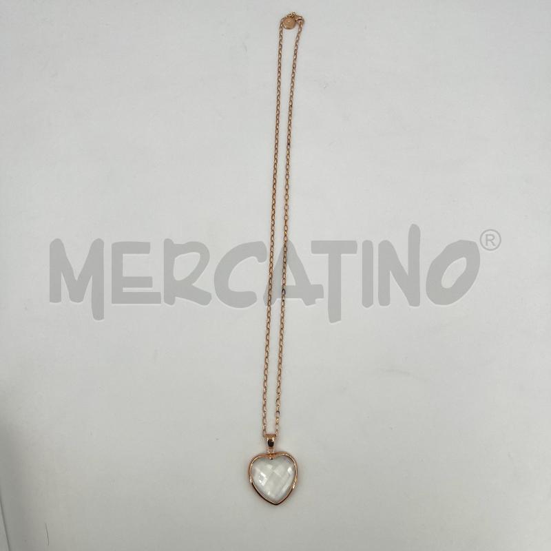 COLLANA BRONZALLURE CUORE TRASPARENTE RAME | Mercatino dell'Usato Roma torrevecchia 3