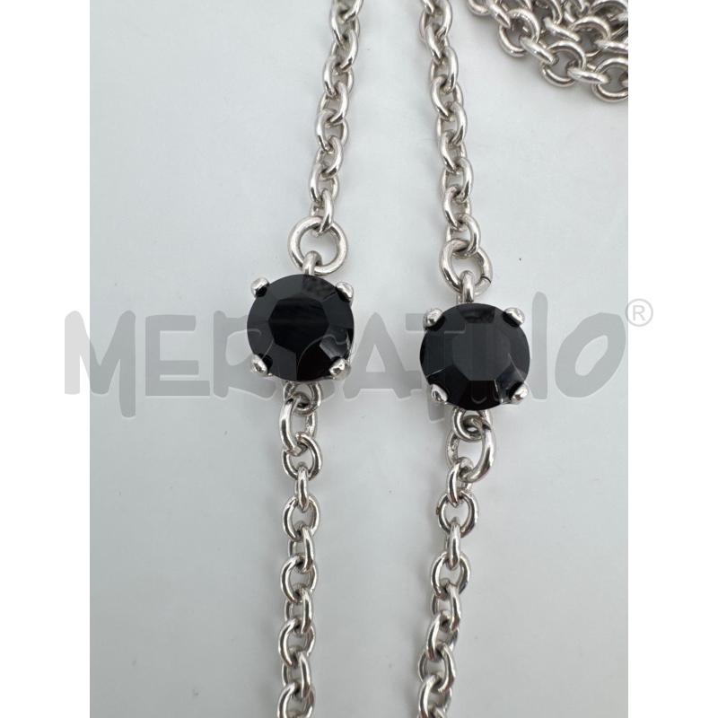 COLLANA CESARE PACIOTTI CROCE STRASS NERI | Mercatino dell'Usato Roma torrevecchia 3