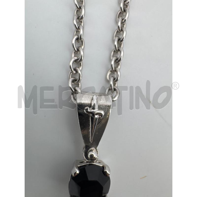 COLLANA CESARE PACIOTTI CROCE STRASS NERI | Mercatino dell'Usato Roma torrevecchia 5