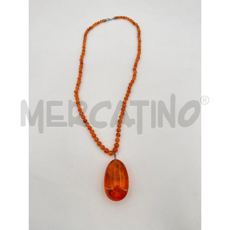 COLLANA PENDENTE ARANCIONE FIORE SFERE PICCOLE ARANCIONI | Mercatino dell'Usato Roma torrevecchia 3