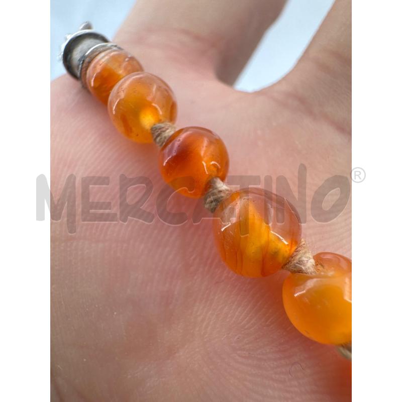 COLLANA PENDENTE ARANCIONE FIORE SFERE PICCOLE ARANCIONI | Mercatino dell'Usato Roma torrevecchia 5