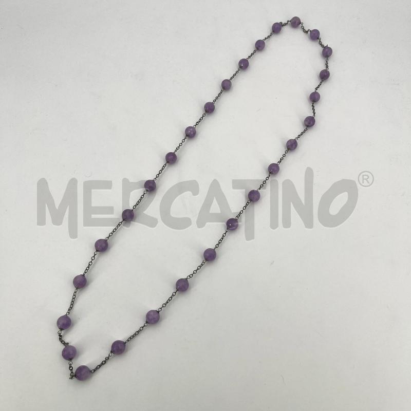 COLLANA PIETRE VIOLA GREZZE | Mercatino dell'Usato Roma torrevecchia 4