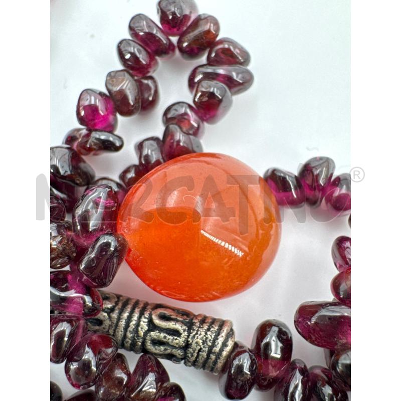 COLLANA PIETRINE BORDEAUX 2 ARANCIONI  | Mercatino dell'Usato Roma torrevecchia 3